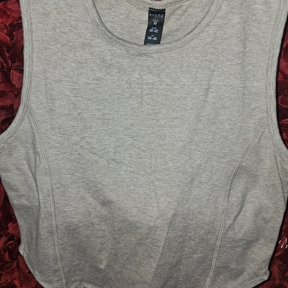 Zobha Gray Women's Tank Top Size Medium